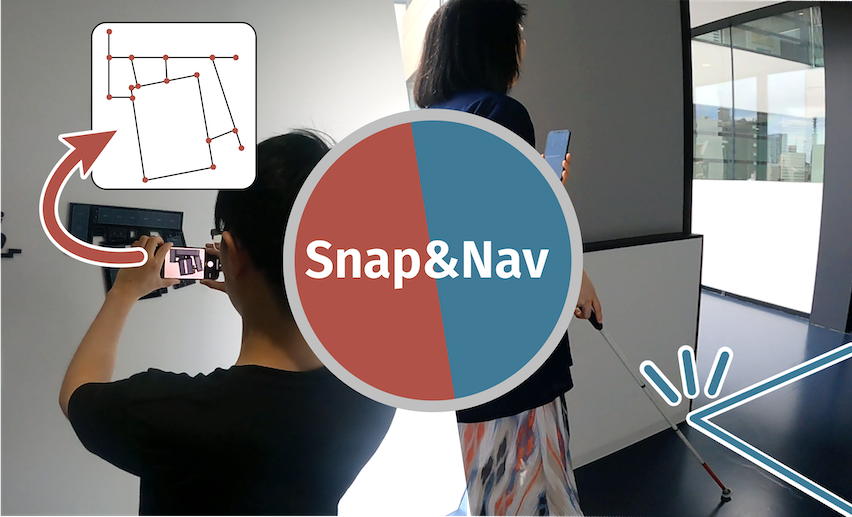 Snap&Nav: Smartphone-based Indoor Navigation System For Blind People via Floor Map Analysis and Intersection Detection